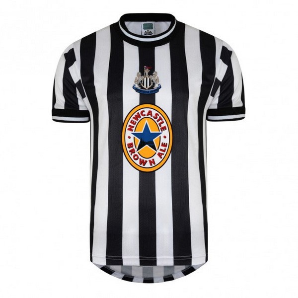 Camiseta Newcastle United Replica Primera Ropa Retro 1997 1998 Negro Blanco